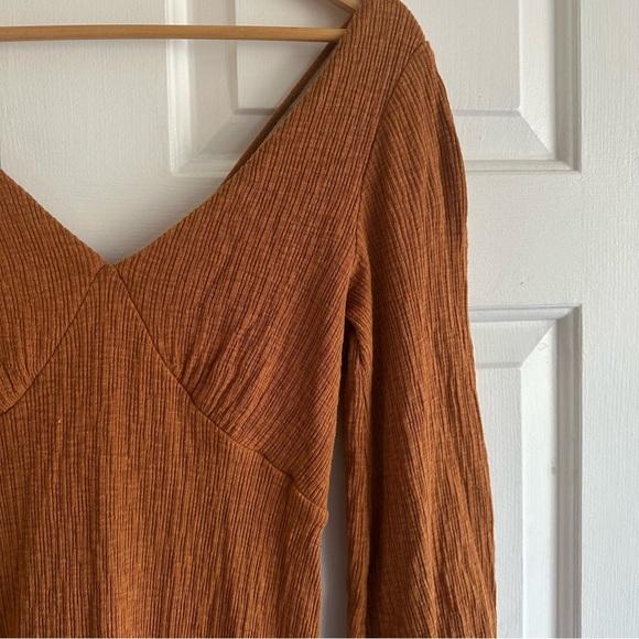 Free People Beach Women’s Small Amalfi Maxi Dress Orange Resort Criss Cross Back - Picture 5 of 8